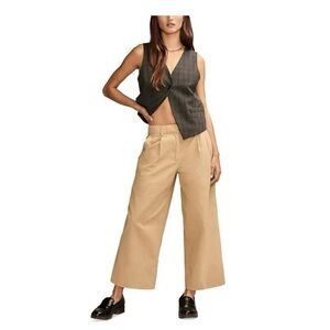 Granola girl boho minimalist cropped 
Wide leg crop khaki pants Lucky Brand 6